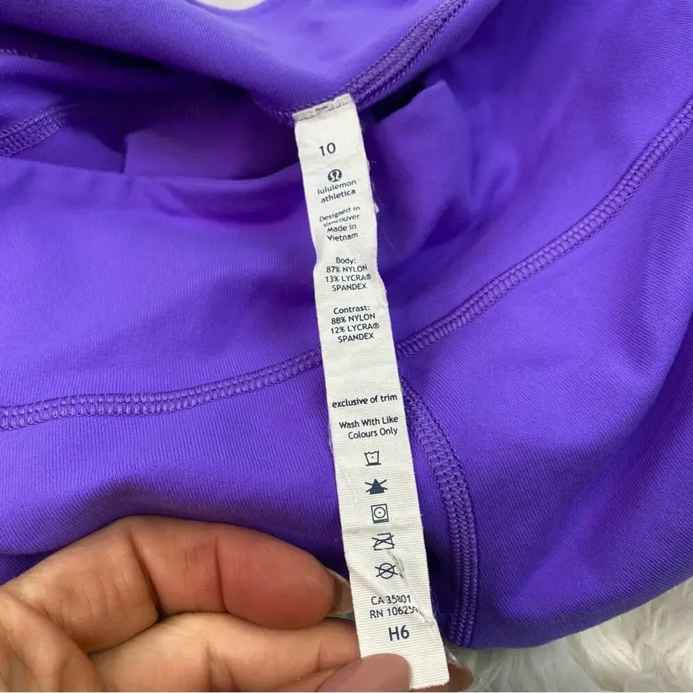 Lululemon Women's Wide Leg Cropped‎ Leggings Purple Size 10